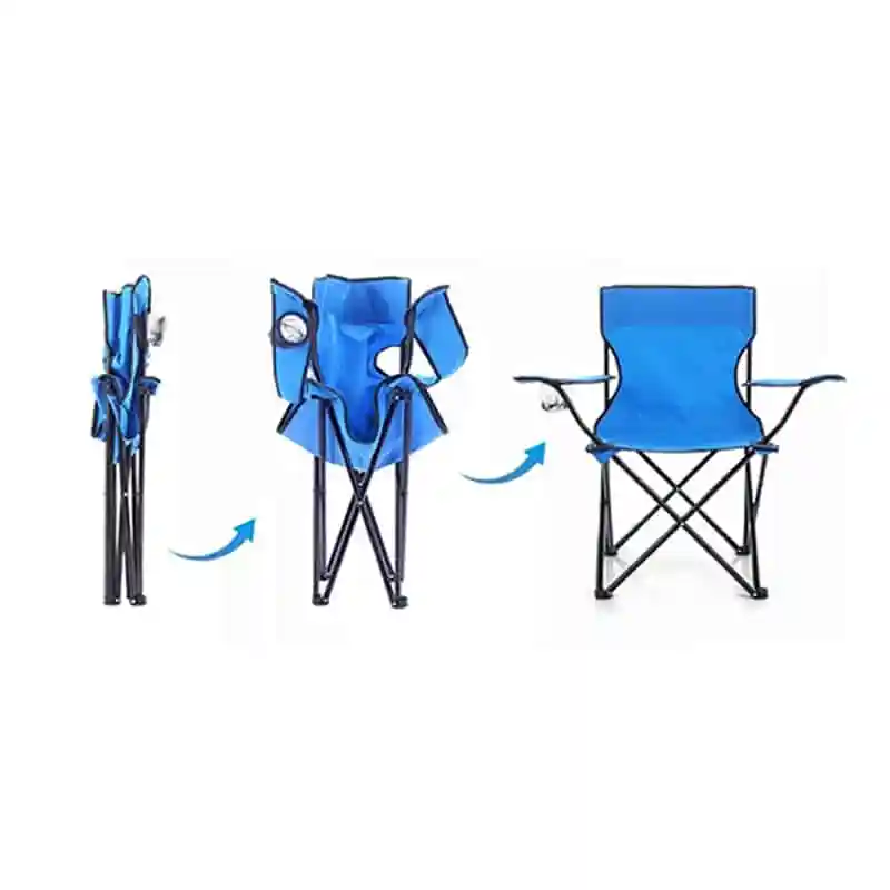 Campingstoel met bekerhouder – blauw - Afbeelding 5