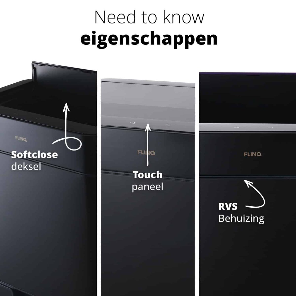Tweedekans FlinQ Sensor Afvalscheidingsprullenbak 60L Senzaro - Afbeelding 5