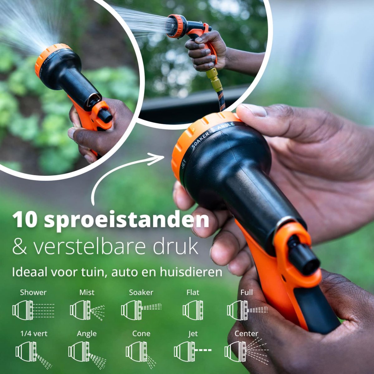 FlinQ Flexibele Tuinslang met Sproeikop - Afbeelding 5