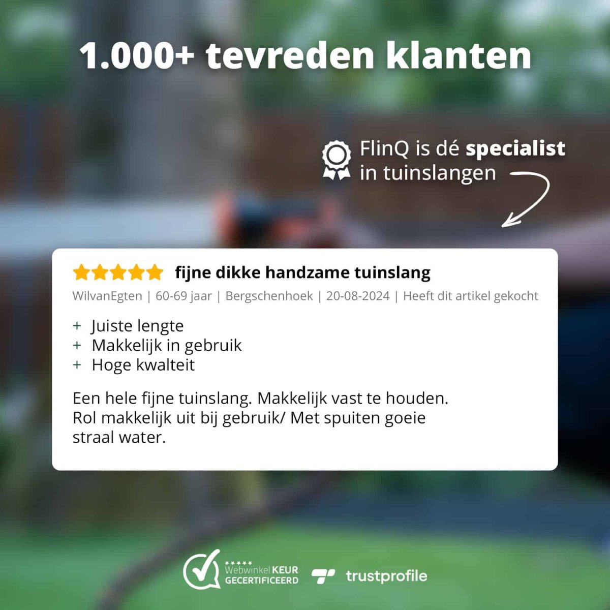 FlinQ Flexibele Tuinslang met Sproeikop - Afbeelding 8