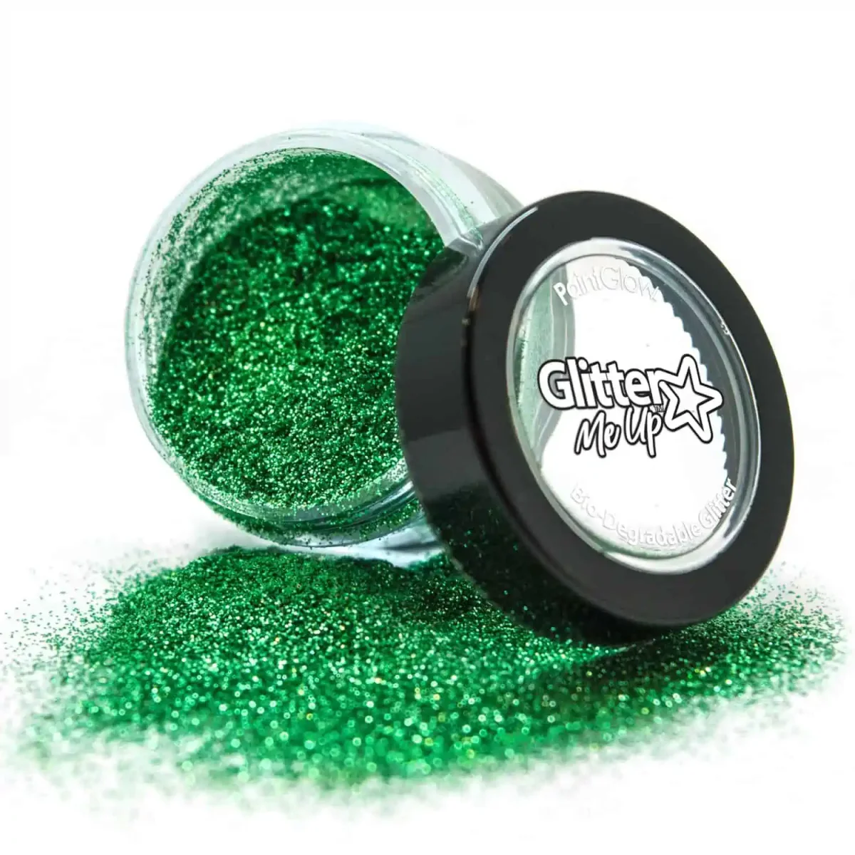 PaintGlow Biodegradable Glitter Dust – Emerald Green - Afbeelding 2