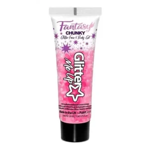 Paintglow Glitter Me Up Fantasy Chunky Glitter face & body gel – Flamingo Fiesta Roze – 12ml