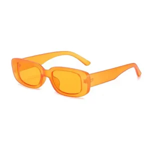 Zonnebril classic dik montuur – transparant oranje