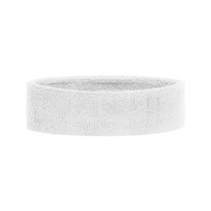 Zweetband hoofdband katoen/elastaan – Wit