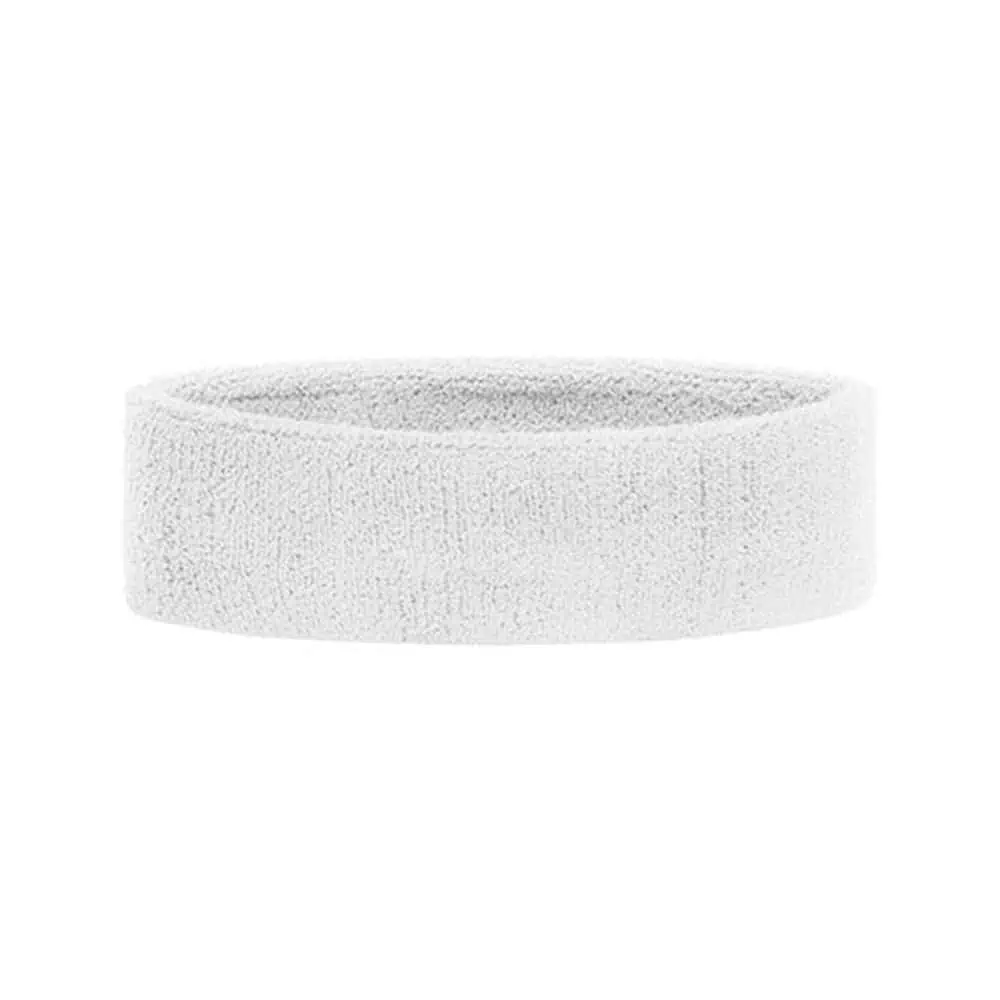Zweetband hoofdband katoen/elastaan – Wit