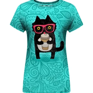 Coffee Cat Womens t-shirt