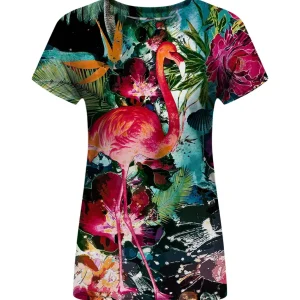 Colorful Flamingo Womens t-shirt