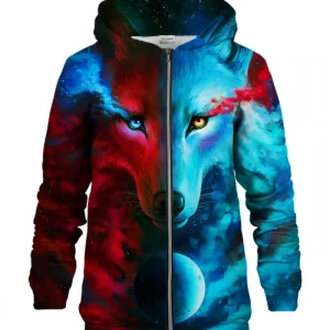 Dark and Light Meet Zip Hoodie
