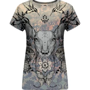 Deer Colage Womens t-shirt