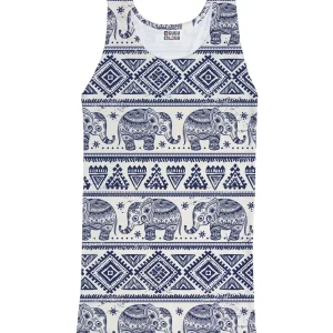 Elephants Pattern tank-top