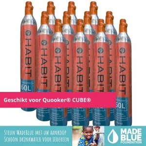 Grootverpakking van 12 x Habit CO2 cilinders: voordelig alternatief voor uw Quooker® CO2 cilinder
