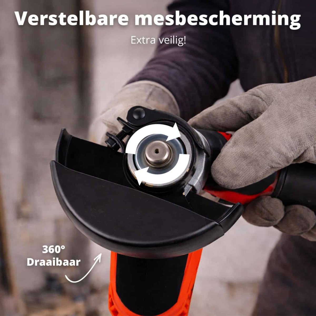 FlinQ Draadloze Haakse Slijper 125mm 20V - Afbeelding 4