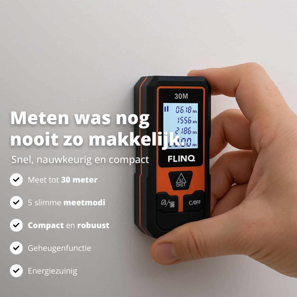 FlinQ Digitale Laser Afstandsmeter - Afbeelding 3
