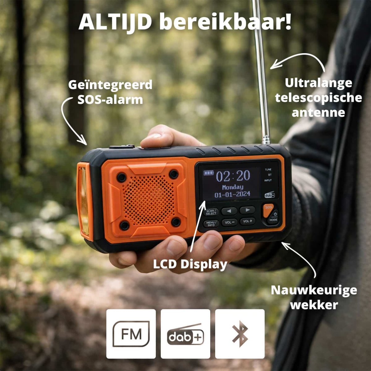 FlinQ FM Noodradio met DAB+ en Bluetooth – RescueWave - Afbeelding 6
