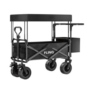 FlinQ Opvouwbare Bolderkar met Dak 100 KG