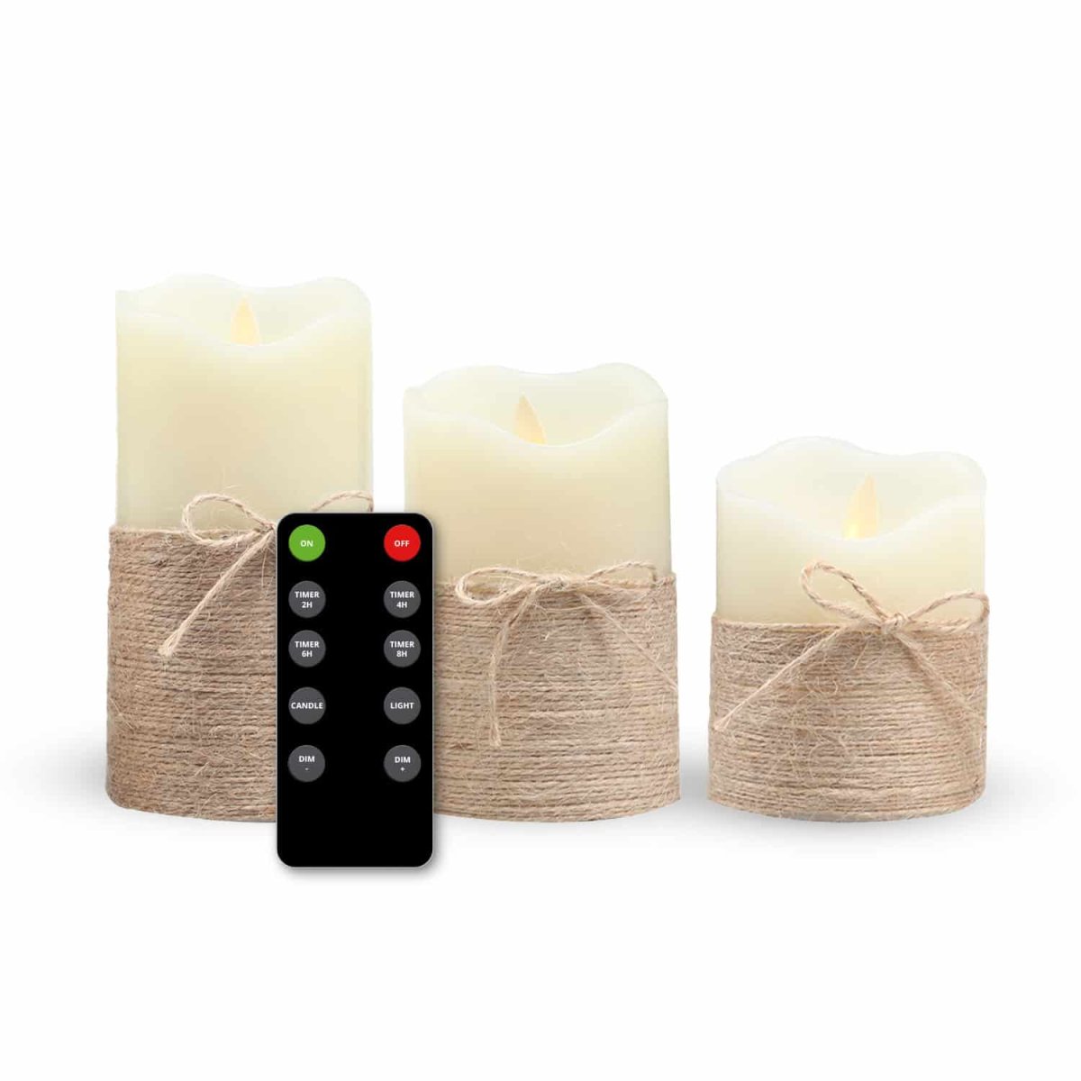 FlinQ LED Kaarsen met Bewegende Vlam – Touw - Afbeelding 2