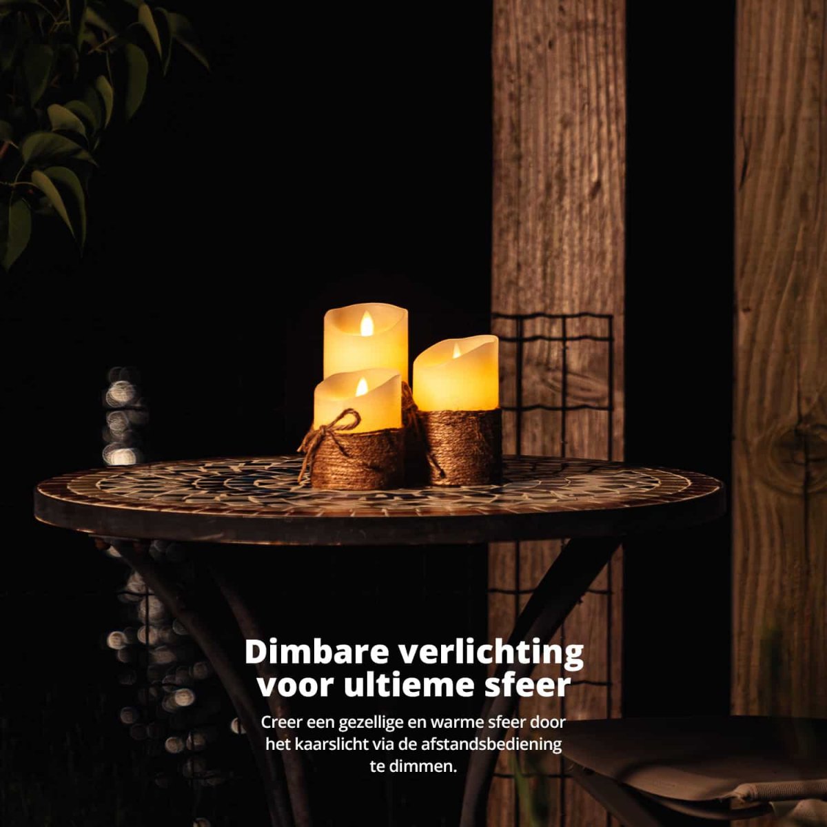 FlinQ LED Kaarsen met Bewegende Vlam – Touw - Afbeelding 7