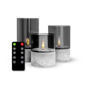 FlinQ Oplaadbare LED Kaarsen – Stone Look