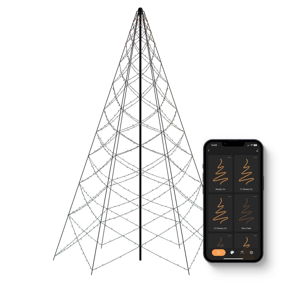 FlinQ 600 LED Luminus Slimme Kerstboom - Afbeelding 2