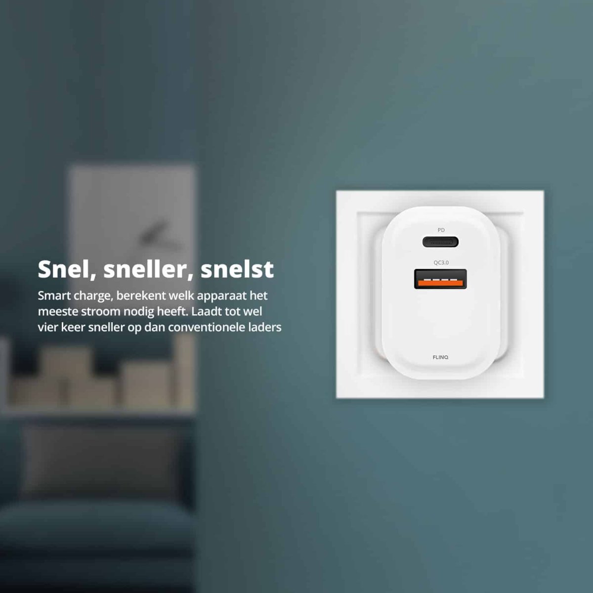 FlinQ 18W Snellader Adapter USB-C - Afbeelding 6