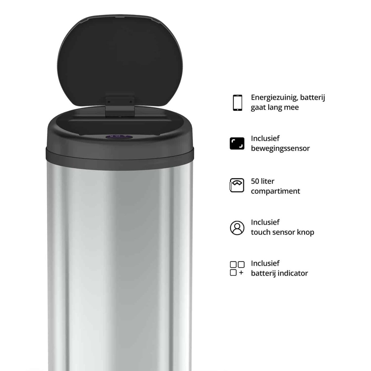 Tweedekans FlinQ Sensor Prullenbak Peak 50L - Afbeelding 4