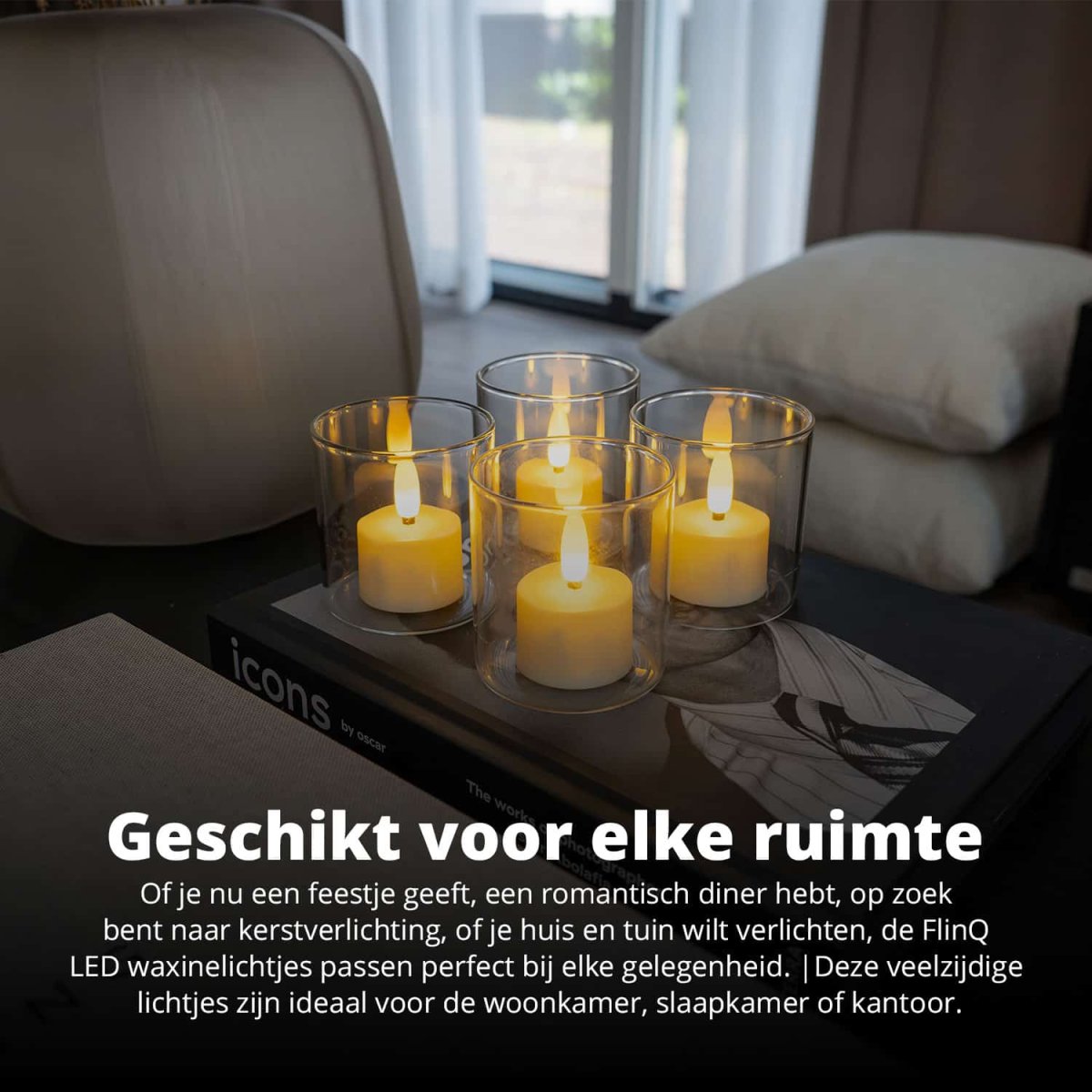 FlinQ Oplaadbare Waxinelichtjes - Afbeelding 4