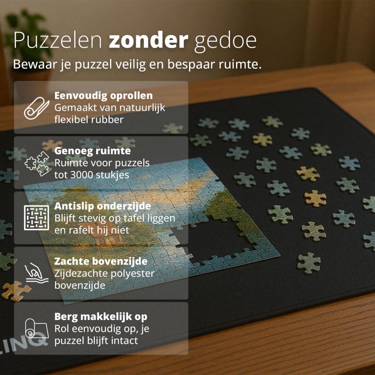 FlinQ Oprolbare Puzzelmat - Afbeelding 8