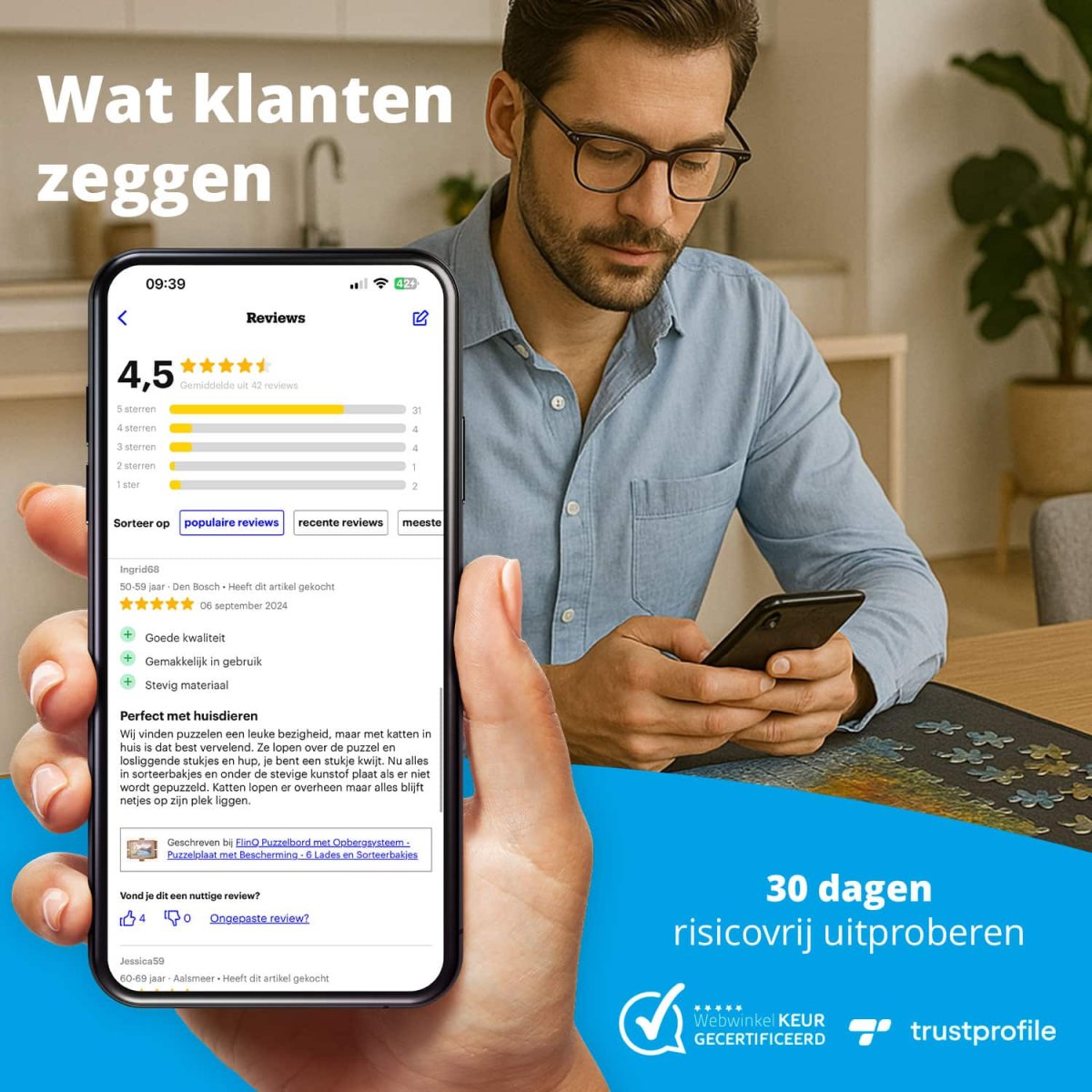 FlinQ Oprolbare Puzzelmat - Afbeelding 7