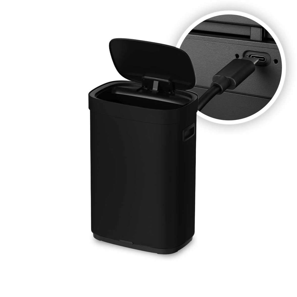FlinQ Oplaadbare Sensor Prullenbak Mira 50L - Afbeelding 2
