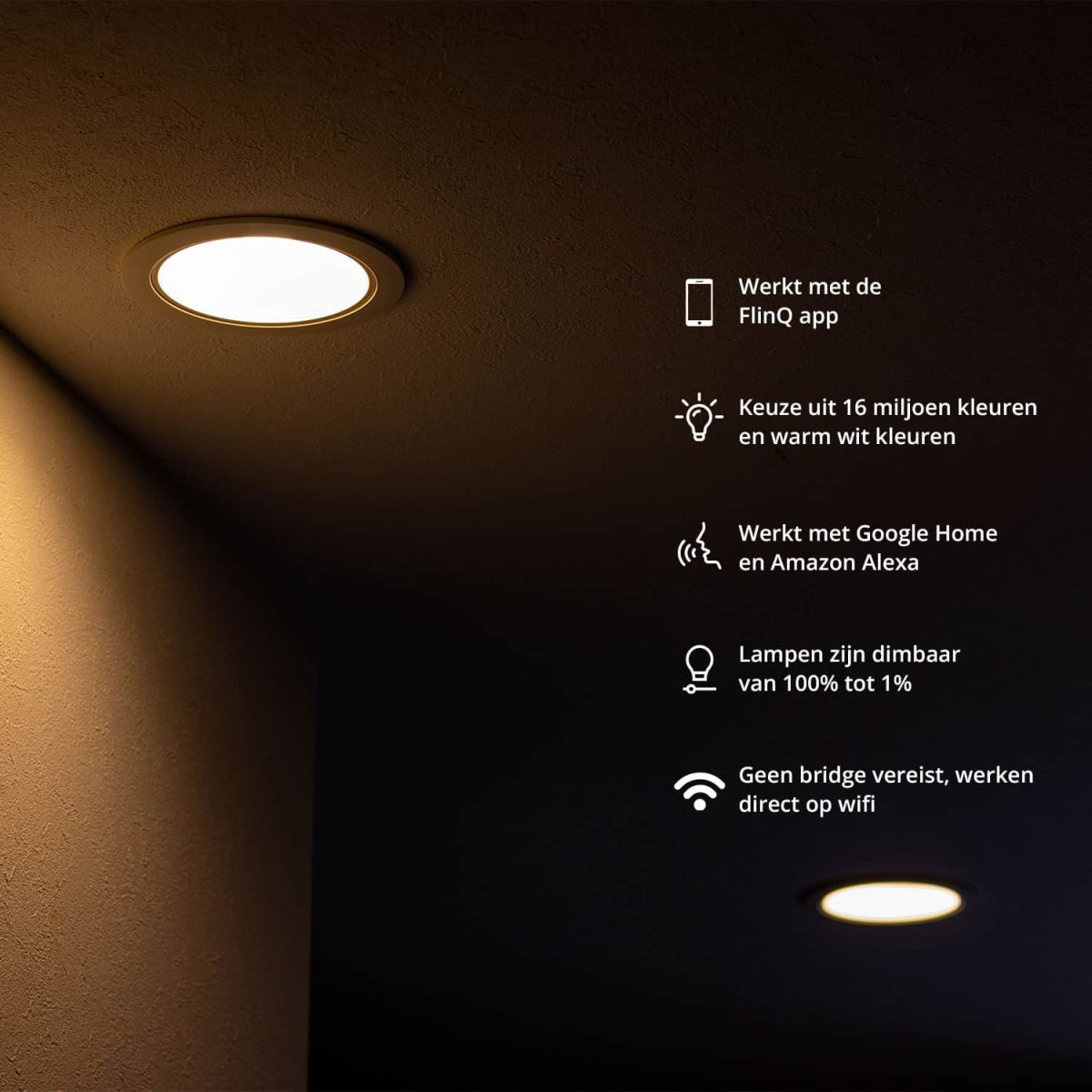 FlinQ Slimme Lampen GU10 – 3-pack - Afbeelding 3