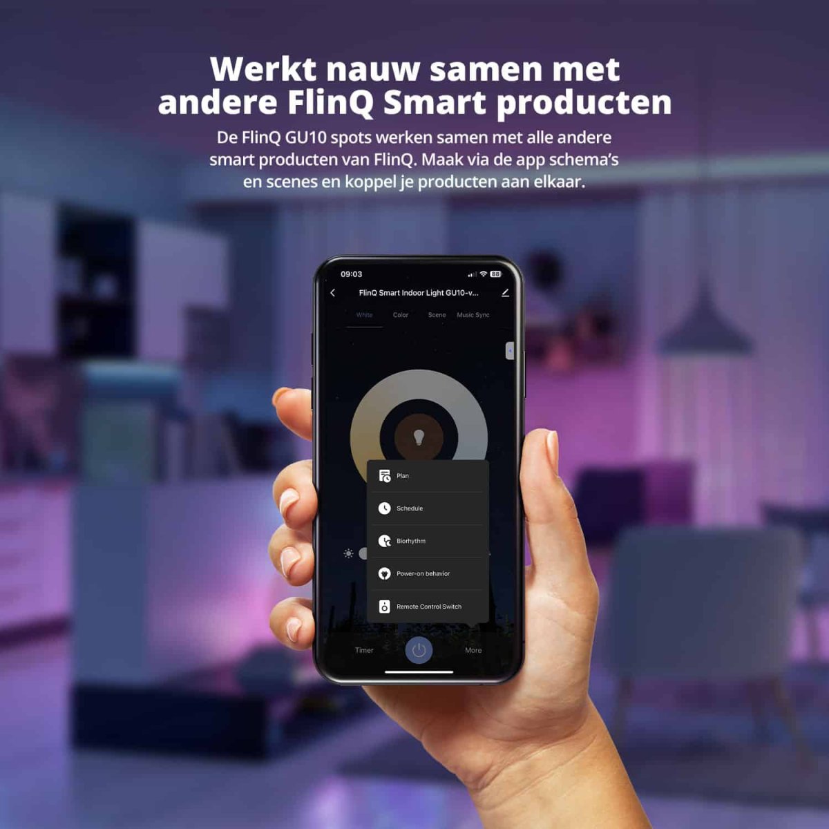 FlinQ Slimme Lampen GU10 – 3-pack - Afbeelding 7