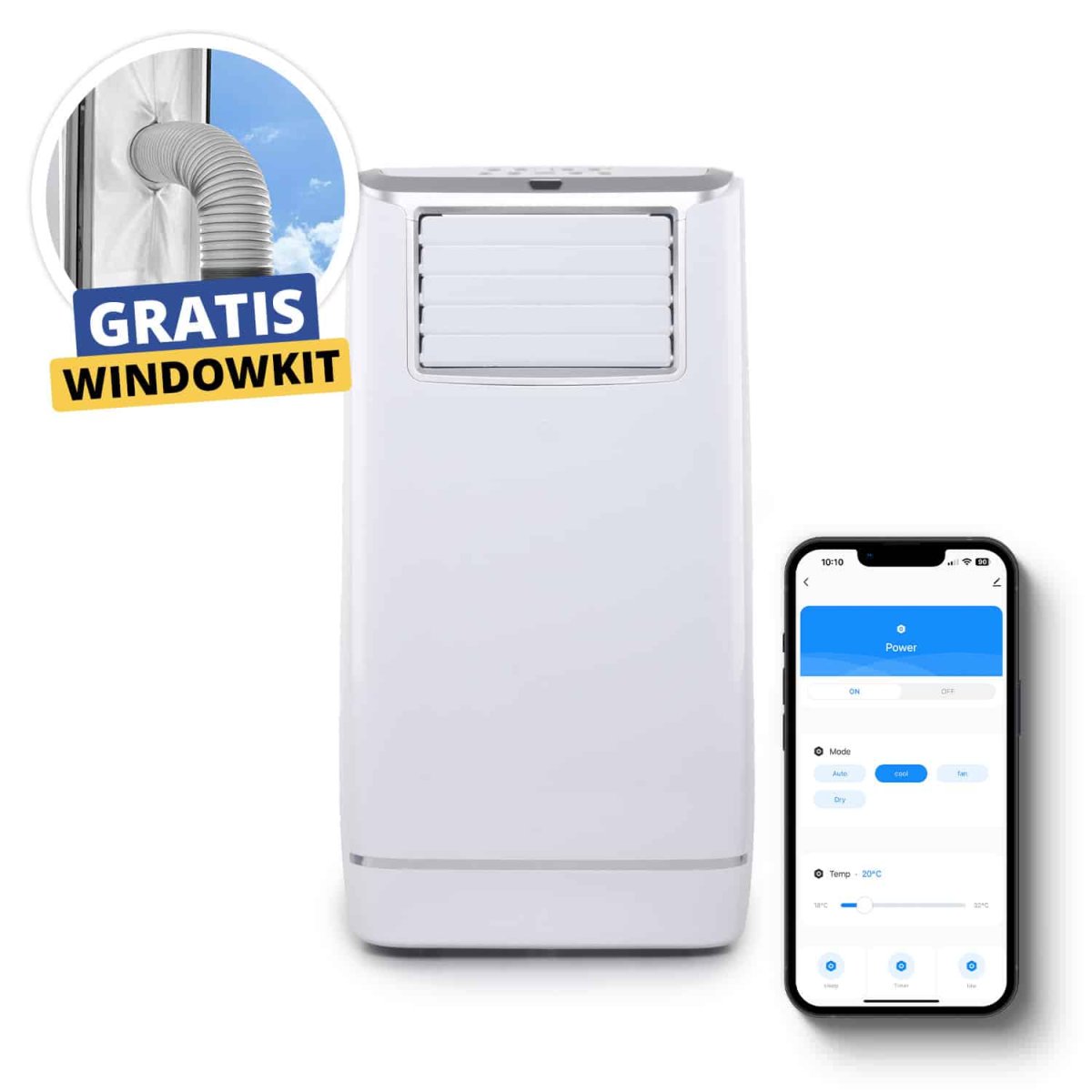 FlinQ Slimme Mobiele Airco 13000 BTU - Afbeelding 2