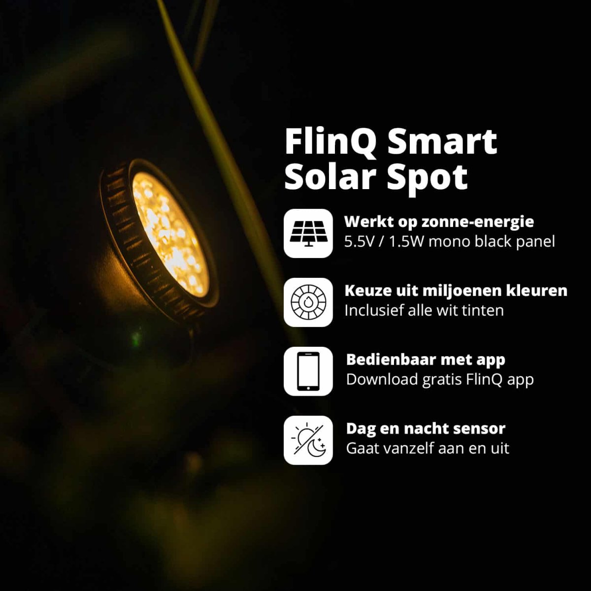 FlinQ Slimme Solar Grondspot - Afbeelding 3