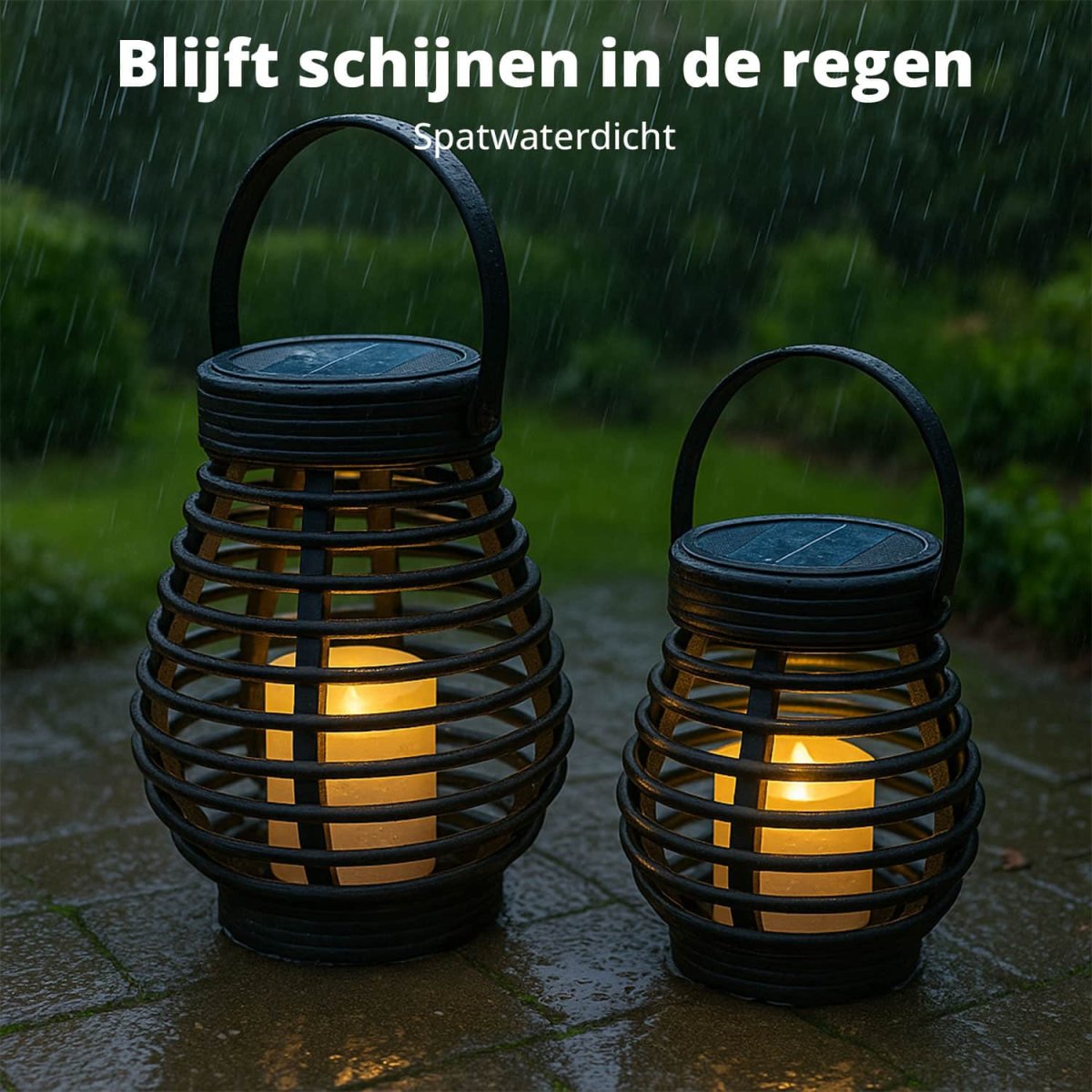 FlinQ Solar Lantaarn Bottassano 2-pack - Afbeelding 7