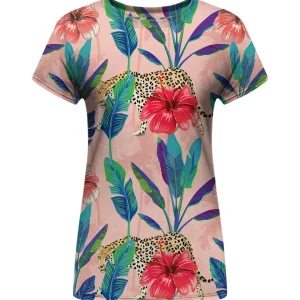 Floral Cheetah Womens t-shirt