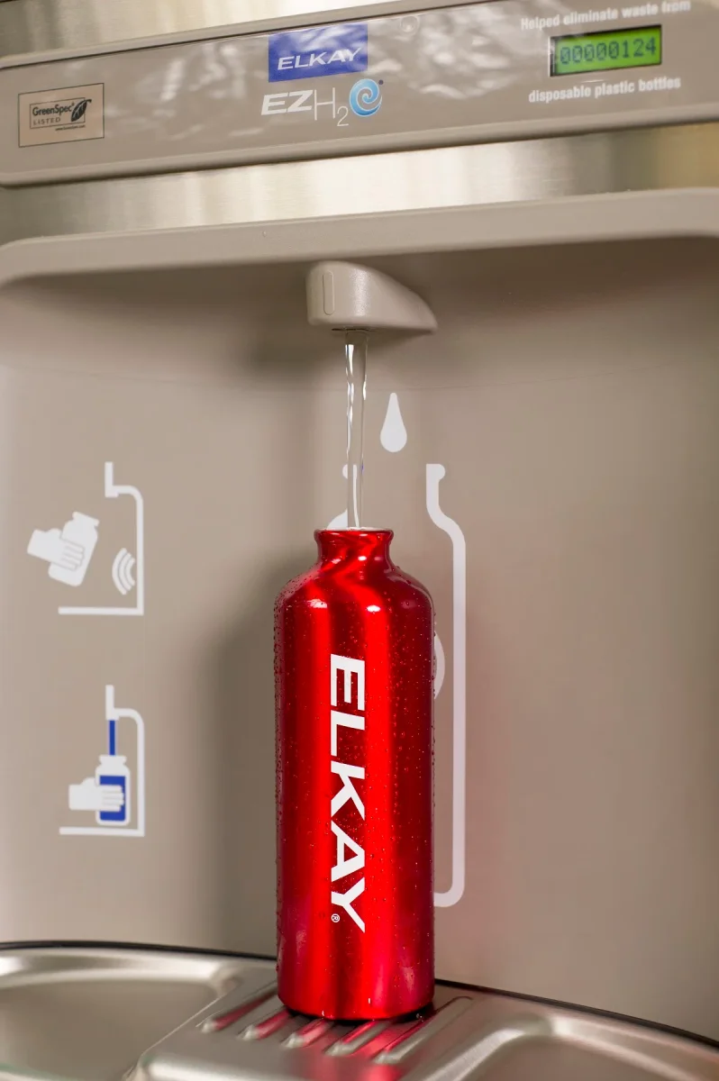 Watertappunt Elkay LZO8WSS2KN – Contactloze Drinkwaterfontein met razendsnel Waterfles Vulstation – RVS – Ideaal voor Scholen en Sportscholen | tot 5,7 liter per minuut - Max. 30 L/UUR - Afbeelding 4