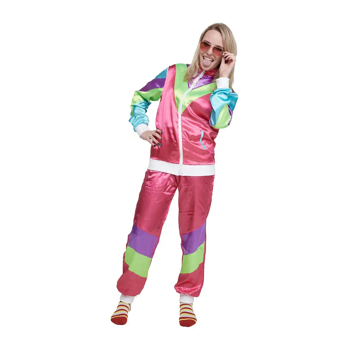 Foute trainingspak 80s | Basic roze