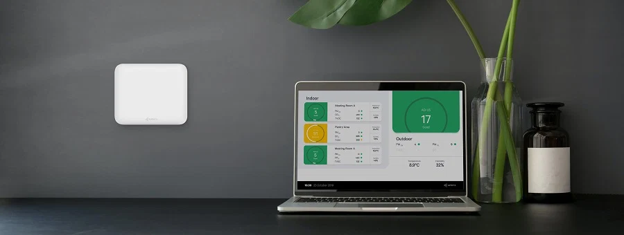 Kaiterra Sensedge Mini professionele luchtkwaliteitmeter | meet fijnstof, CO2, TVOCs, temperatuur en relatieve luchtvochtigheid - Afbeelding 5