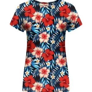 Tropical Flowers womens t-shirt