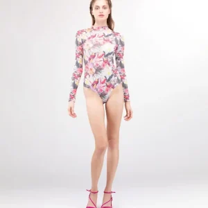 Tropical beauty turtleneck bodysuit