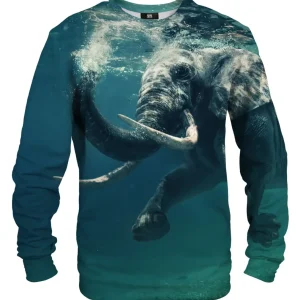 Water elephant cotton sweater