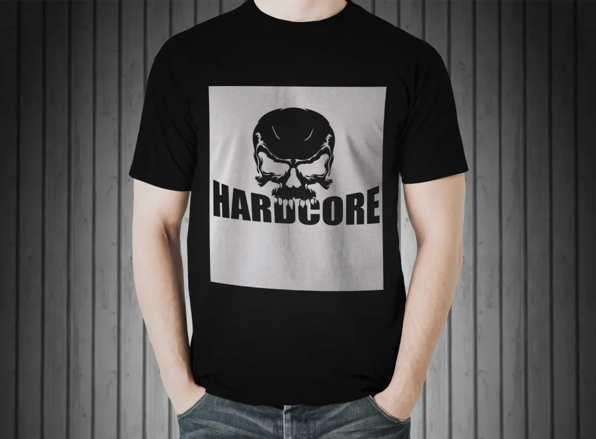 T-shirt Hardcore heren skull - Afbeelding 3