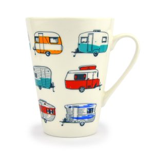 Beker gekleurde caravans 400 ml