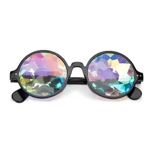 Basic caleidoscoop bril zwart | Flower