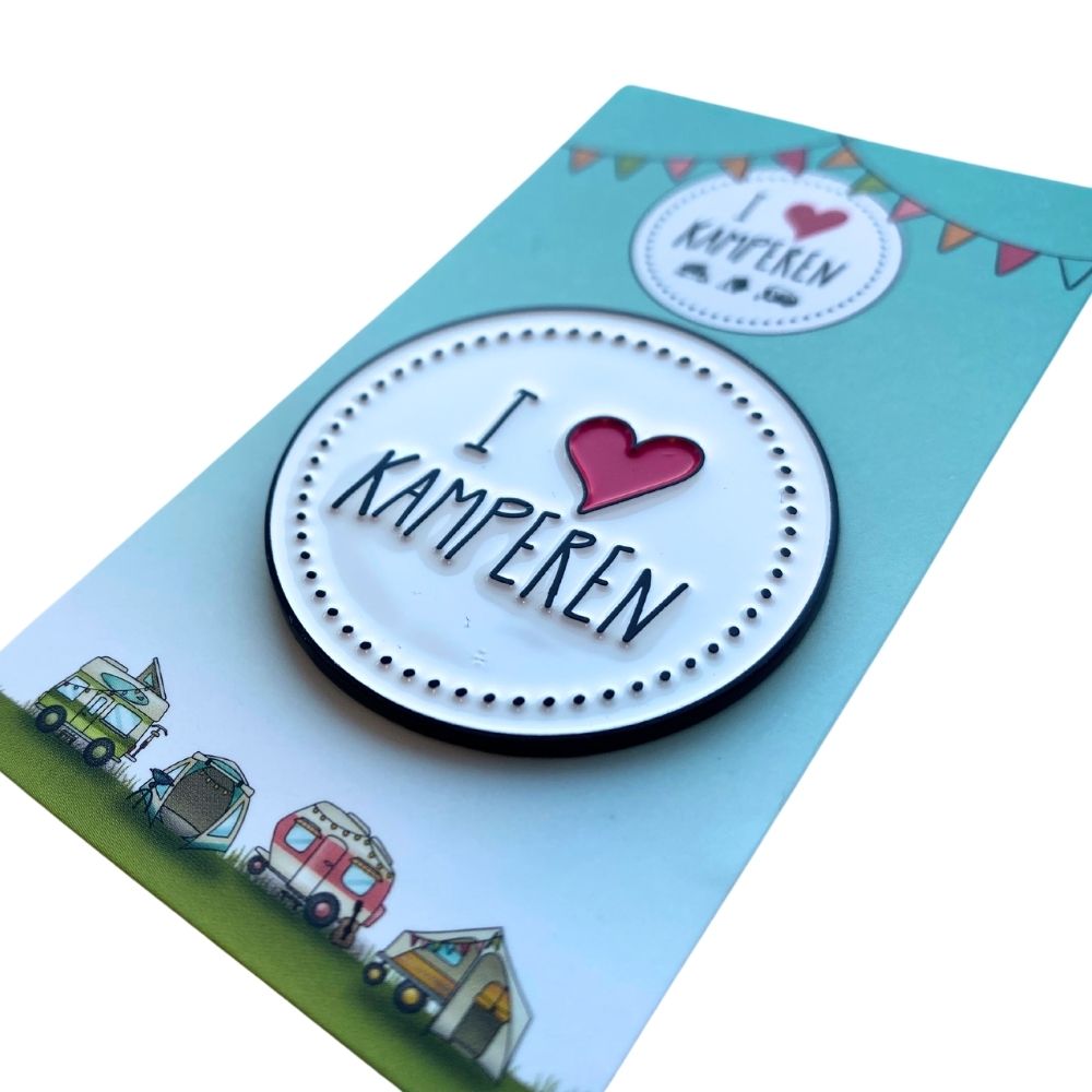 Voordeelset 5 emaille pins – speldje I love kamperen Collectie - Afbeelding 3
