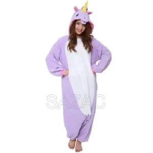 Paarse eenhoorn onesie (Premium)