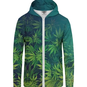 Weed zip-up hoodie